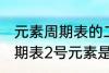 元素周期表的二号元素是什么 元素周期表2号元素是氦吗