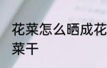 花菜怎么晒成花菜干 花菜如何晒成花菜干