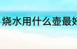 烧水用什么壶最好 烧水用哪些壶最好
