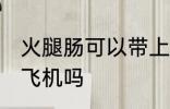 火腿肠可以带上飞机吗 火腿肠能带上飞机吗